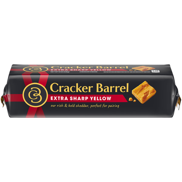 Cracker Barrel Extra Sharp Yellow Cheddar Cheese, 8 Oz