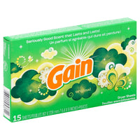 Gain Dryer Sheets, 15 Count