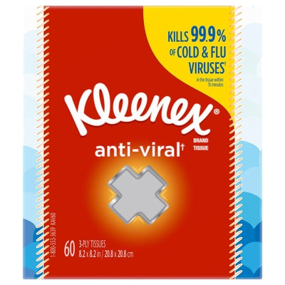 Kleenex 3-Ply Anti-Viral Tissues, 60 Count