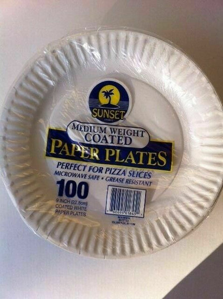 Sunset Paper Plates, 100 Count